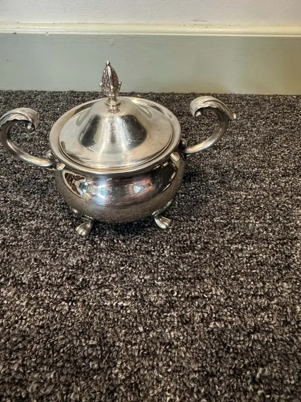 4 Pc~EPCA~Bristol~Silverplate by Poole~#110~Large Covered Sugar, Creamer & base